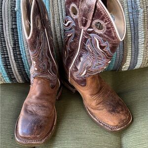 Old West Brown Kids Boots